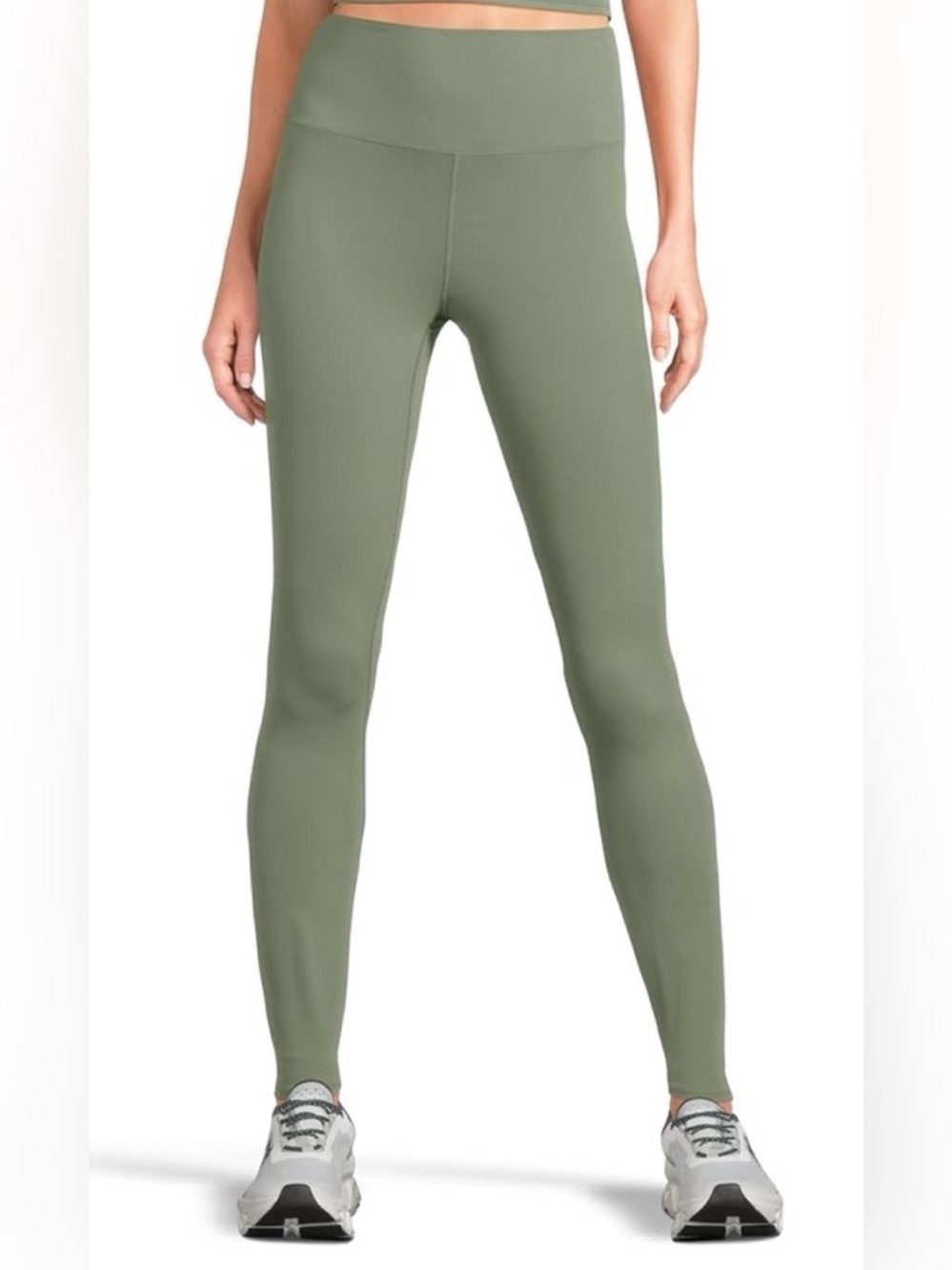 Beach Riot Sport Ayla Ribbed Leggings in Sage Green - Size M